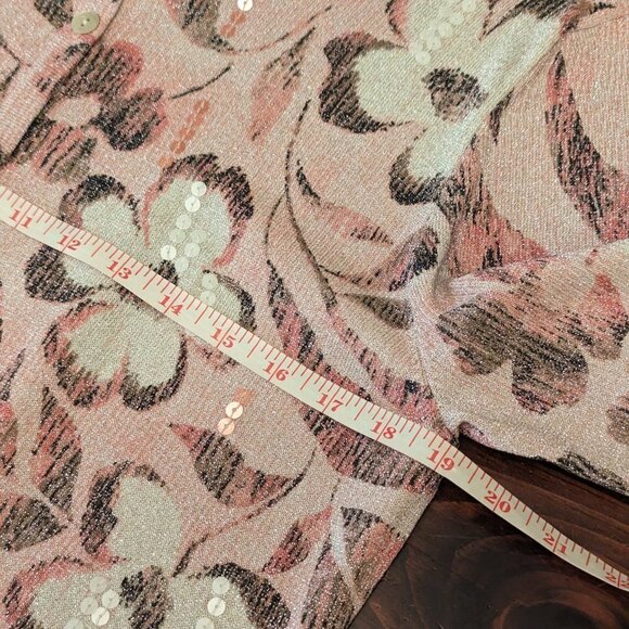 Alfred Dunner pink and gray lightweight cardigan - size Small - Picture 6 of 9